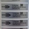 Pre-printed 55mm x15mm Asset Durable Matte Silver Polyester Asset labels