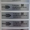 Pre-printed 55mm x15mm Asset Durable Matte Silver Polyester Asset labels