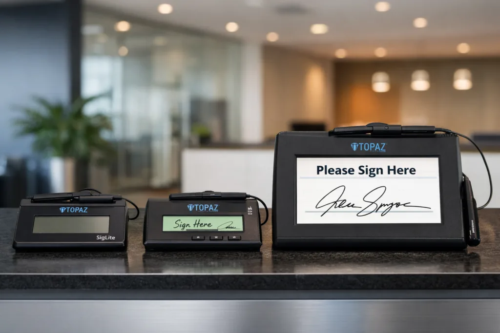 Topaz signature capture devices product lineup Australia