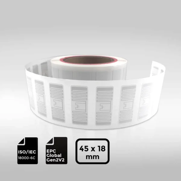 Impinj® M830 Coated Paper RFID Label | 45×18mm