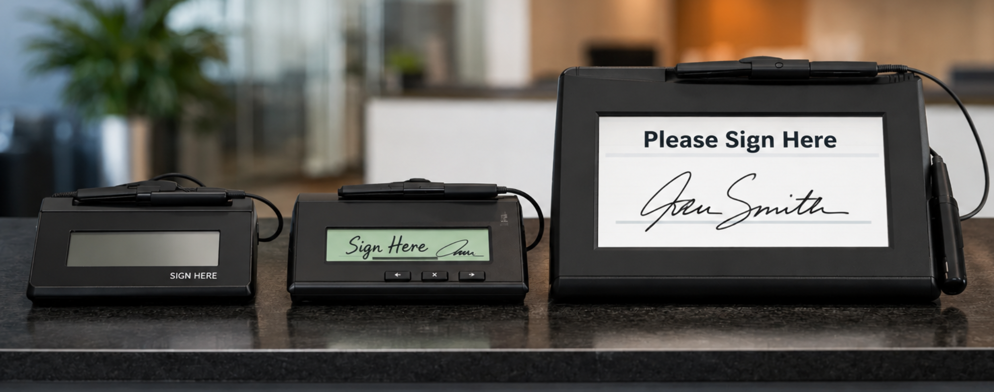 Showing Different type of Signature pads