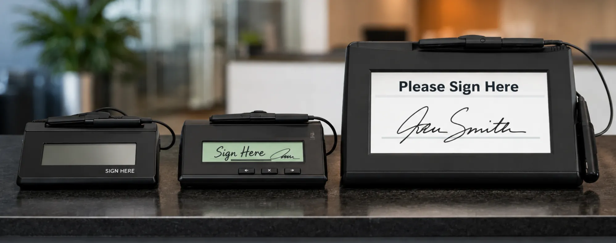 Showing Different type of Signature pads