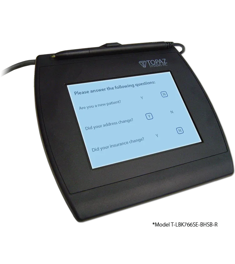 Topaz SignatureGem 4x5 Backlit LCD T-LBK766SE-BHSB-R