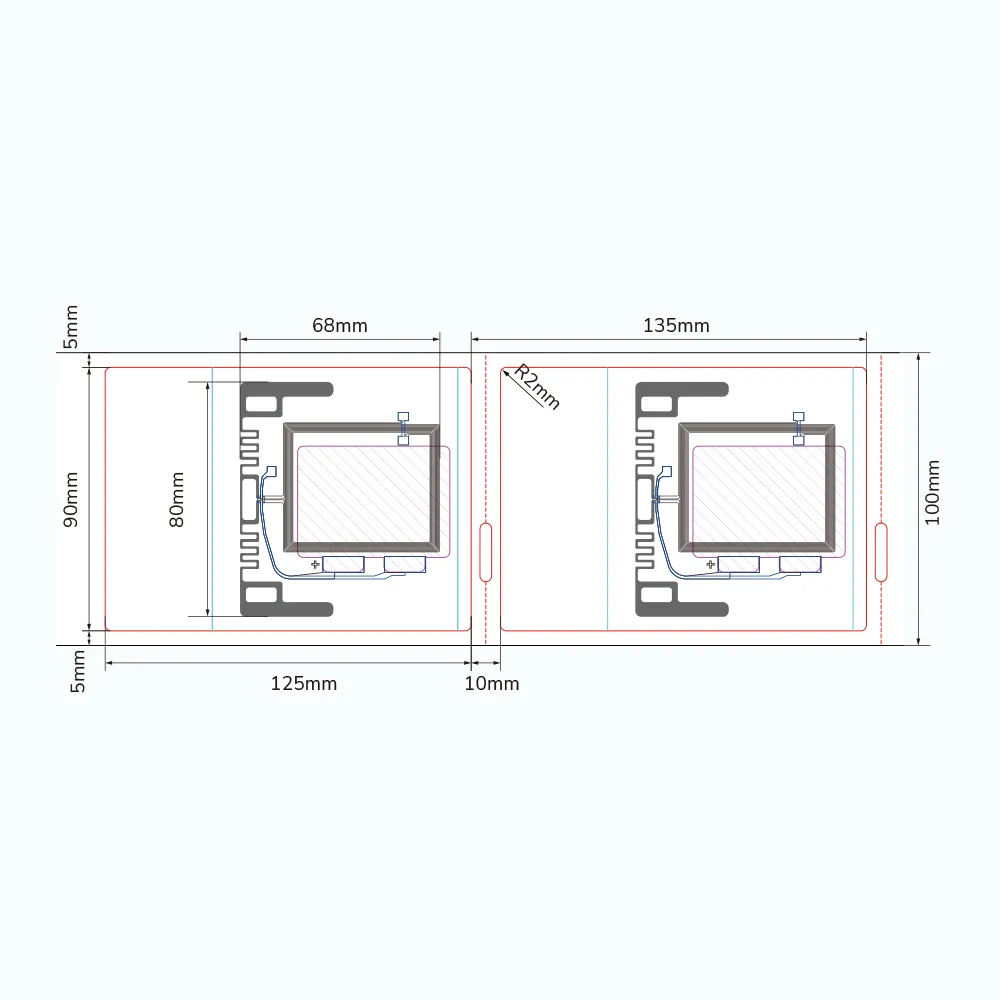 Dual-Frequency RFID Temperature Monitoring & Logging Label | 90×125 mm - Image 2