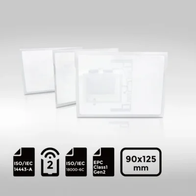 Dual-Frequency RFID Temperature Monitoring & Logging Label | 90×125 mm