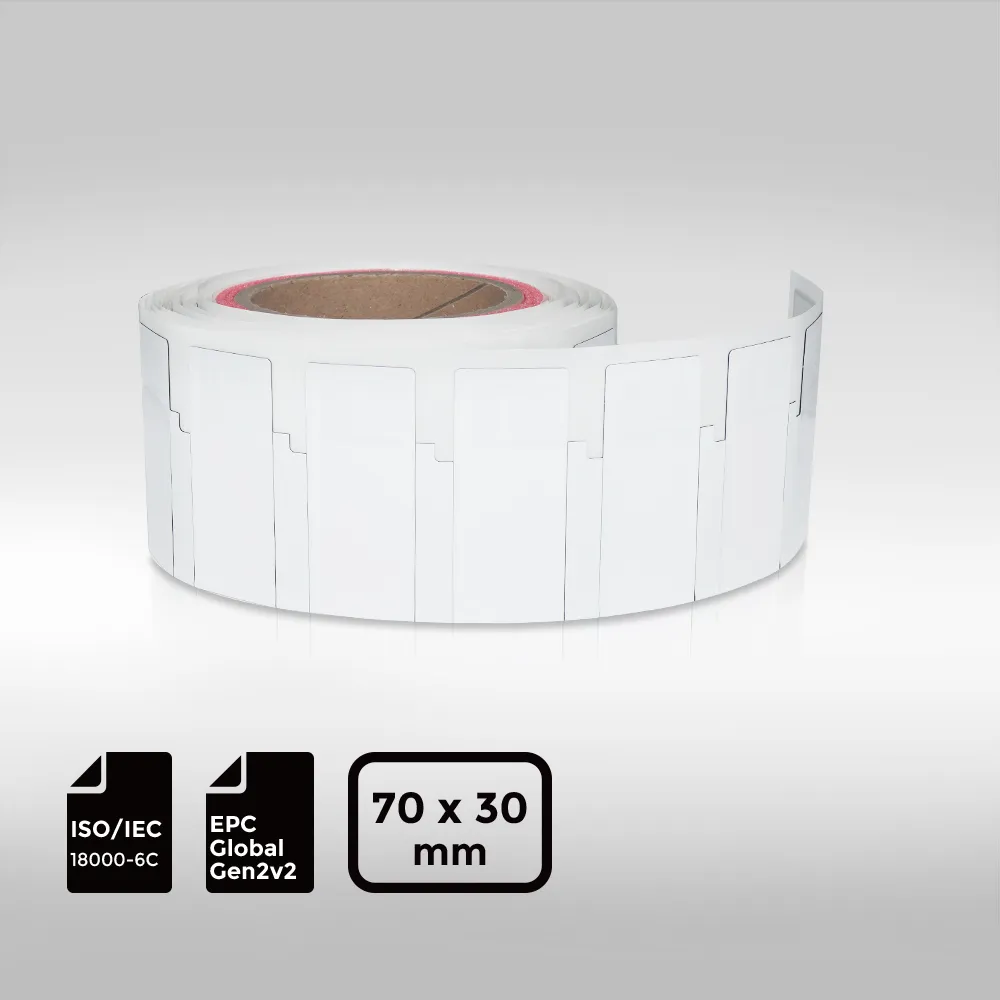 Ultra-thin On-Metal RFID Label Impinj® M830 | 70×30mm