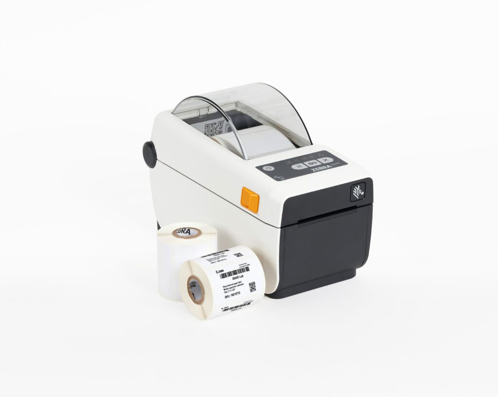 Zebra Printer ZD411, Direct Thermal, Desktop, Healthcare, 203DPI, BTLE5, Ethernet, USB, USB Host, Swiss Font, EZPL